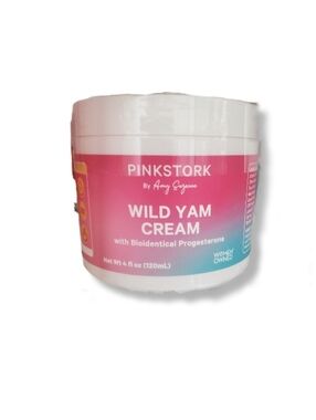 PinkStork Wild Yam Cream - Pink & Teal Jar